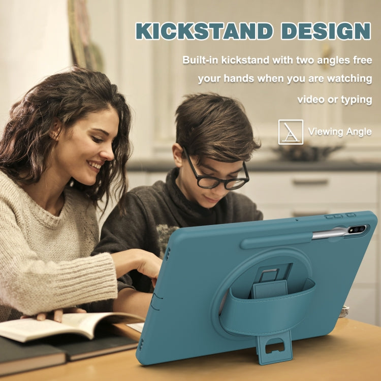 For Samsung Galaxy Tab S8+ / Tab S8 Plus /  Tab S7 FE / Tab S7+ SM-T970 360 Degree Rotation PC + TPU Protective Case with Holder & Hand-strap & Pen Slot
