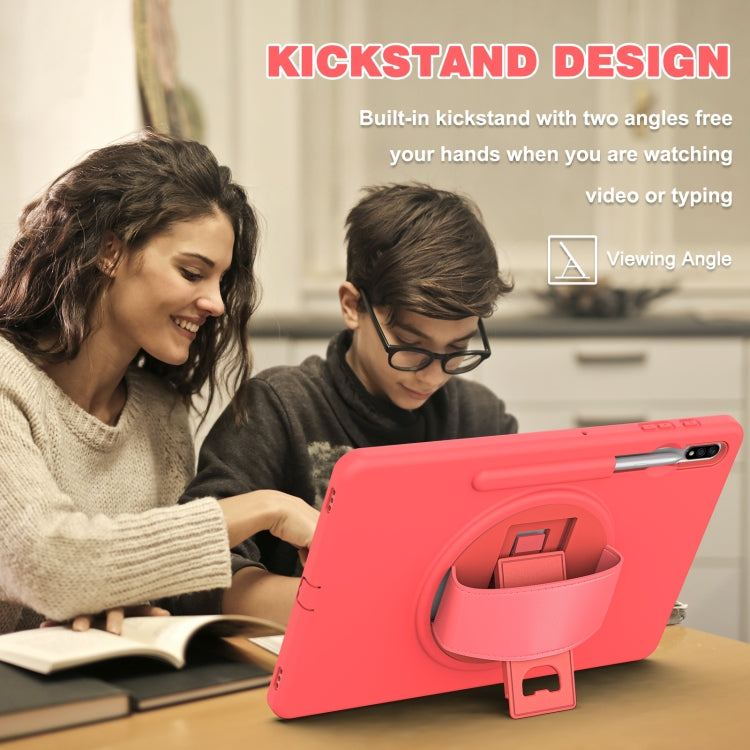 For Samsung Galaxy Tab S8+ / Tab S8 Plus /  Tab S7 FE / Tab S7+ SM-T970 360 Degree Rotation PC + TPU Protective Case with Holder & Hand-strap & Pen Slot