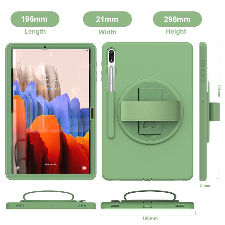 For Samsung Galaxy Tab S8+ / Tab S8 Plus /  Tab S7 FE / Tab S7+ SM-T970 360 Degree Rotation PC + TPU Protective Case with Holder & Hand-strap & Pen Slot