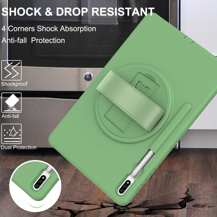 For Samsung Galaxy Tab S8+ / Tab S8 Plus /  Tab S7 FE / Tab S7+ SM-T970 360 Degree Rotation PC + TPU Protective Case with Holder & Hand-strap & Pen Slot