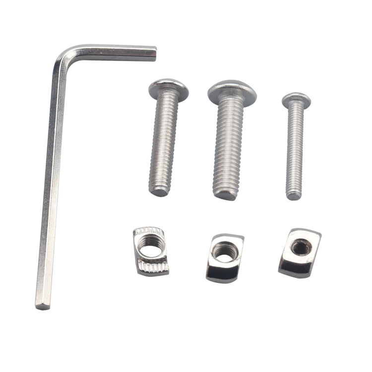 A5557 240 PCS European Standard T-shape Slide Nut with Screw + Wrench
