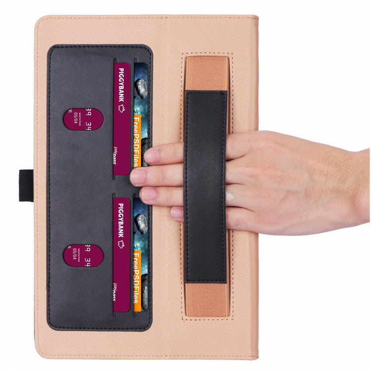 For Samsung Galaxy Tab S8 / Galaxy Tab S7 / T870 Business Retro PU Horizontal Flip Leather Case with Holder & Card Slots & Hand Strap