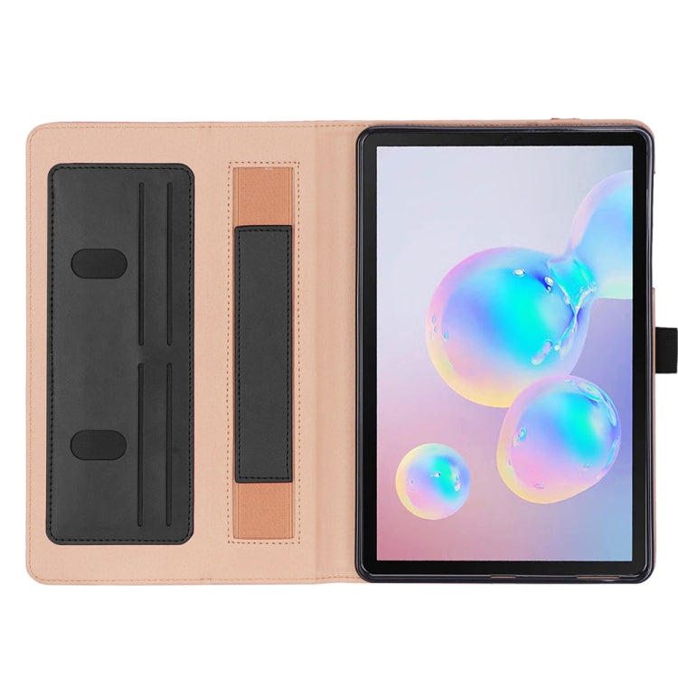 For Samsung Galaxy Tab S6 Lite 10.4 P610 Business Retro PU Horizontal Flip Leather Case with Holder & Card Slots & Hand Strap