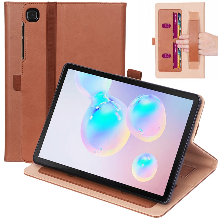 For Samsung Galaxy Tab S6 Lite 10.4 P610 Business Retro PU Horizontal Flip Leather Case with Holder & Card Slots & Hand Strap