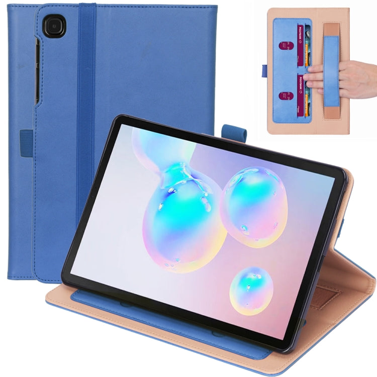 For Samsung Galaxy Tab S6 Lite 10.4 P610 Business Retro PU Horizontal Flip Leather Case with Holder & Card Slots & Hand Strap