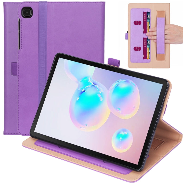 For Samsung Galaxy Tab S6 Lite 10.4 P610 Business Retro PU Horizontal Flip Leather Case with Holder & Card Slots & Hand Strap
