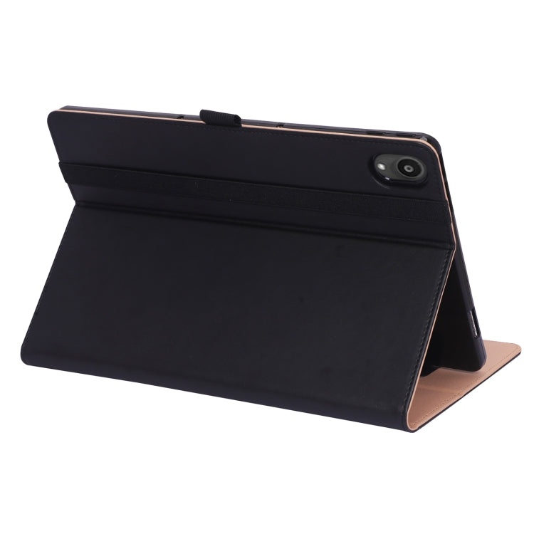 For Lenovo Tab P11 (Tab-J606F) Business Retro PU Horizontal Flip Leather Case with Holder & Card Slots & Hand Strap