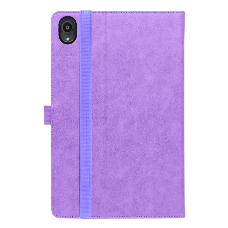 For Lenovo Tab P11 (Tab-J606F) Business Retro PU Horizontal Flip Leather Case with Holder & Card Slots & Hand Strap