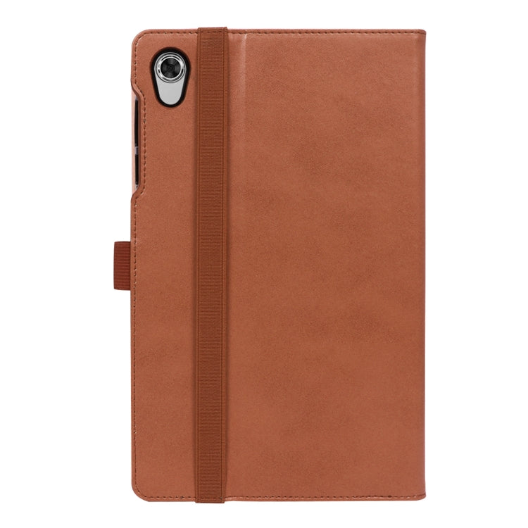 For Lenovo Tab M10 HD 2nd Gen TB-X306X Business Retro PU Horizontal Flip Leather Case with Holder & Card Slots & Hand Strap
