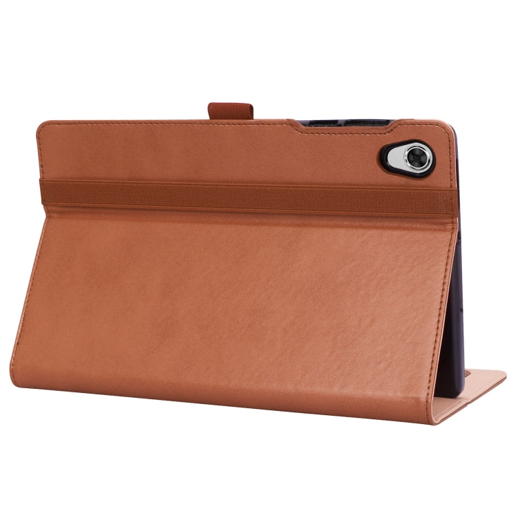 For Lenovo Tab M10 HD 2nd Gen TB-X306X Business Retro PU Horizontal Flip Leather Case with Holder & Card Slots & Hand Strap