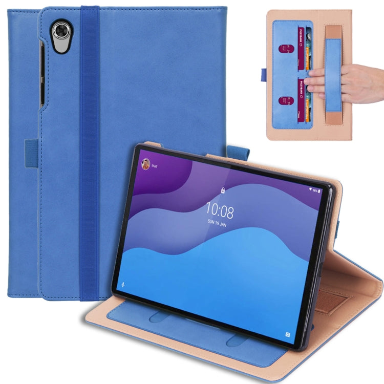 For Lenovo Tab M10 HD 2nd Gen TB-X306X Business Retro PU Horizontal Flip Leather Case with Holder & Card Slots & Hand Strap