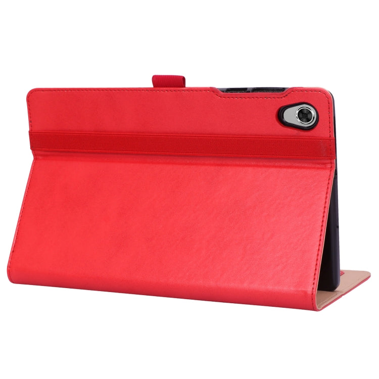 For Lenovo Tab M10 HD 2nd Gen TB-X306X Business Retro PU Horizontal Flip Leather Case with Holder & Card Slots & Hand Strap