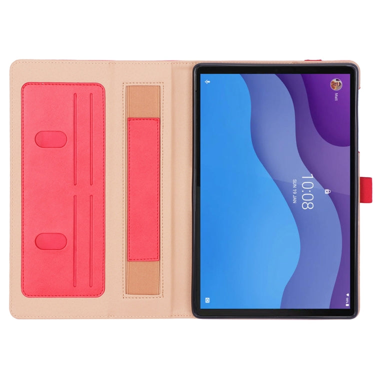 For Lenovo Tab M10 HD 2nd Gen TB-X306X Business Retro PU Horizontal Flip Leather Case with Holder & Card Slots & Hand Strap