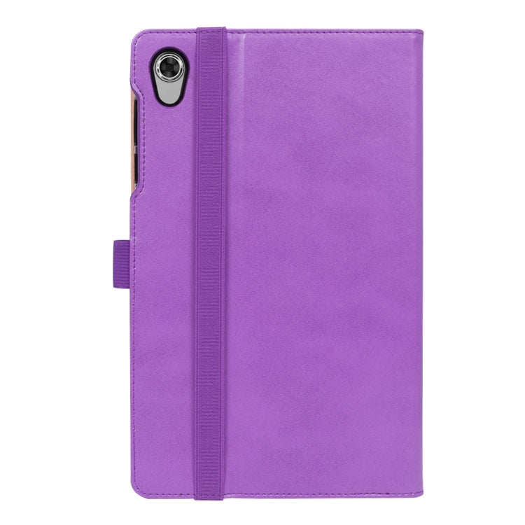 For Lenovo Tab M10 HD 2nd Gen TB-X306X Business Retro PU Horizontal Flip Leather Case with Holder & Card Slots & Hand Strap