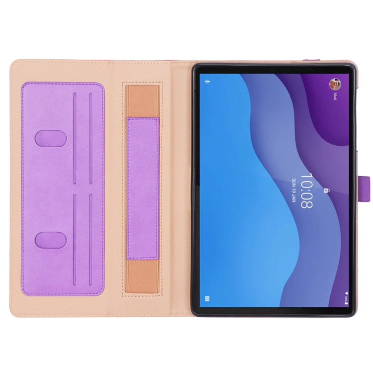 For Lenovo Tab M10 HD 2nd Gen TB-X306X Business Retro PU Horizontal Flip Leather Case with Holder & Card Slots & Hand Strap