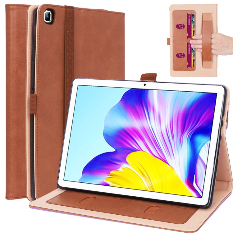 For Huawei Honor Pad 7 / 6 / T6 / X6 Business Retro PU Horizontal Flip Leather Case with Holder & Card Slots & Hand Strap