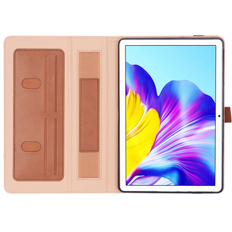 For Huawei Honor Pad 7 / 6 / T6 / X6 Business Retro PU Horizontal Flip Leather Case with Holder & Card Slots & Hand Strap