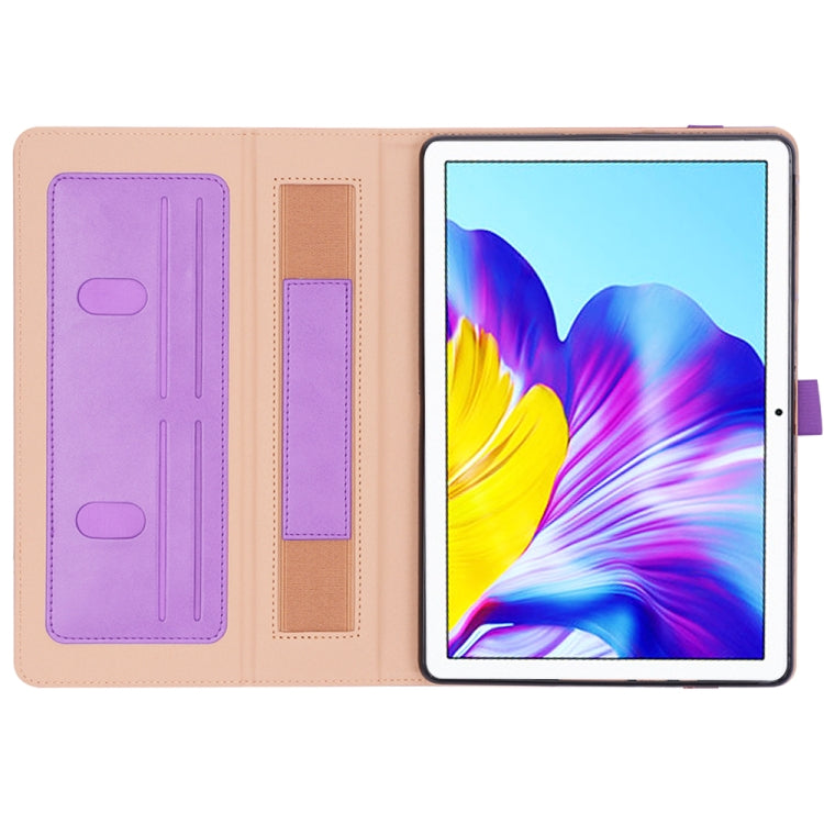 For Huawei Honor Pad 7 / 6 / T6 / X6 Business Retro PU Horizontal Flip Leather Case with Holder & Card Slots & Hand Strap