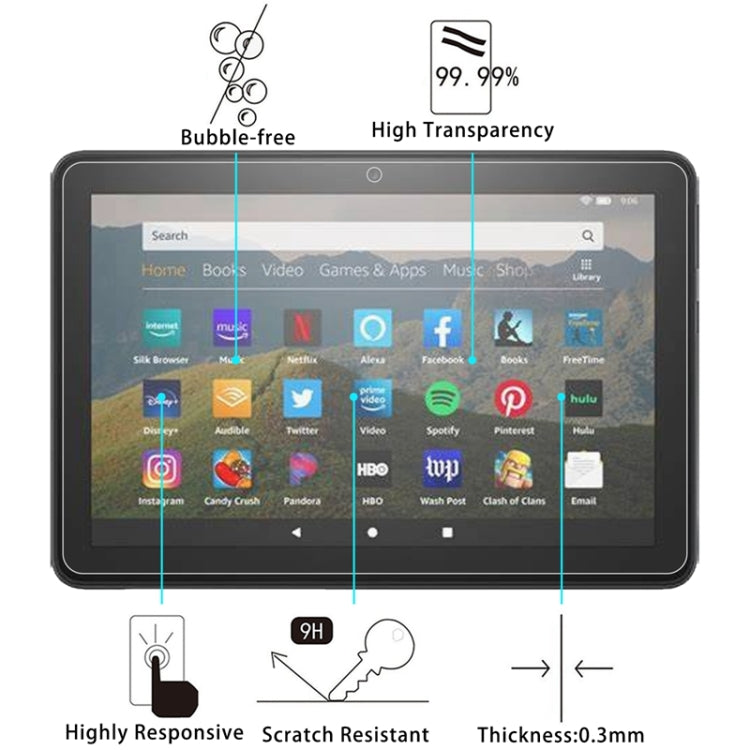 For Amazon Fire HD 10 Plus (2021) 9H 2.5D Explosion-proof Tempered Glass Film