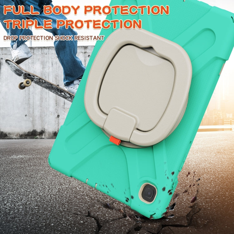 For Samsung Galaxy Tab S6 Lite P610 Silicone + PC Protective Case with Holder & Shoulder Strap
