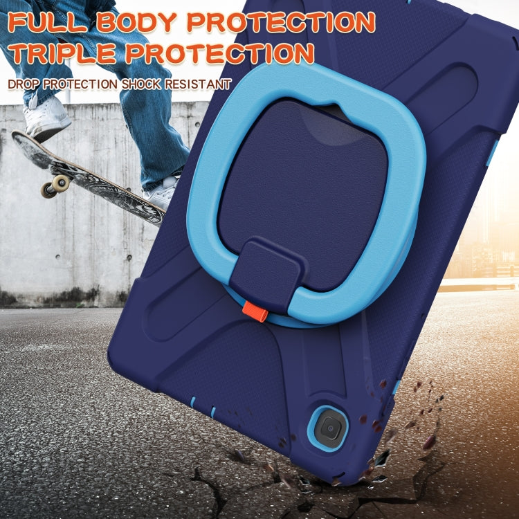 For Samsung Galaxy Tab S6 Lite P610 Silicone + PC Protective Case with Holder & Shoulder Strap