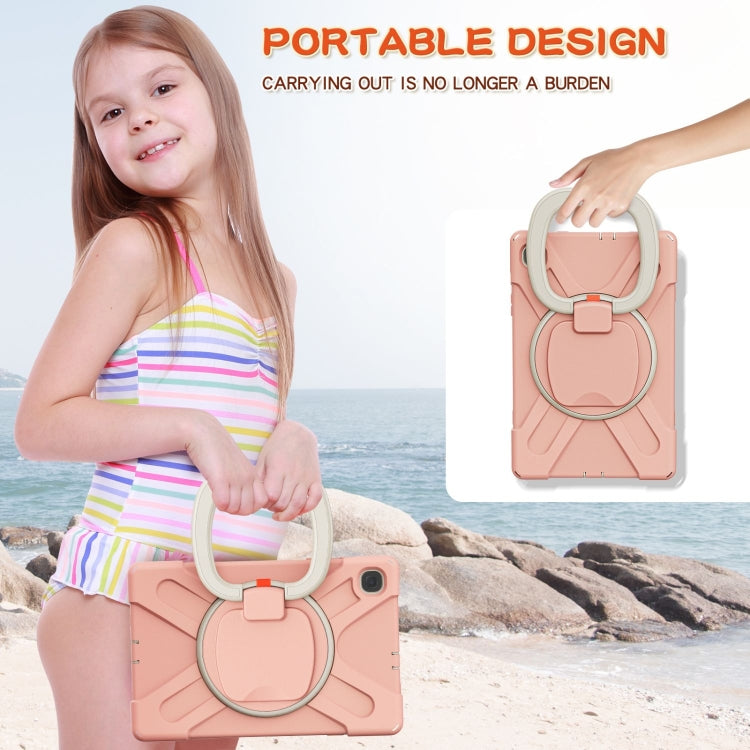 For Samsung Galaxy Tab S6 Lite P610 Silicone + PC Protective Case with Holder & Shoulder Strap