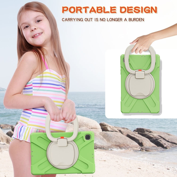 For Samsung Galaxy Tab S6 Lite P610 Silicone + PC Protective Case with Holder & Shoulder Strap