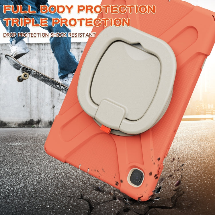For Samsung Galaxy Tab S6 Lite P610 Silicone + PC Protective Case with Holder & Shoulder Strap