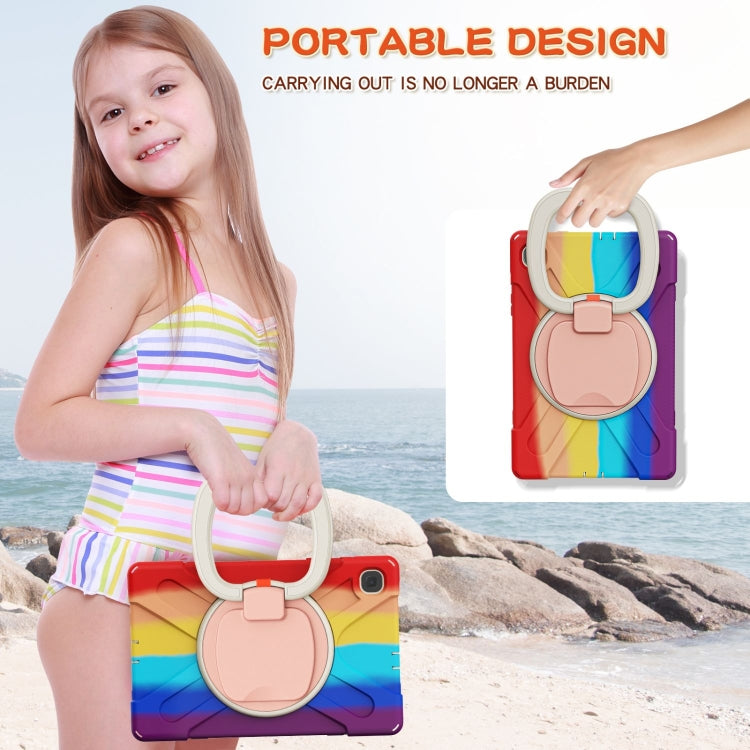 For Samsung Galaxy Tab S6 Lite P610 Silicone + PC Protective Case with Holder & Shoulder Strap