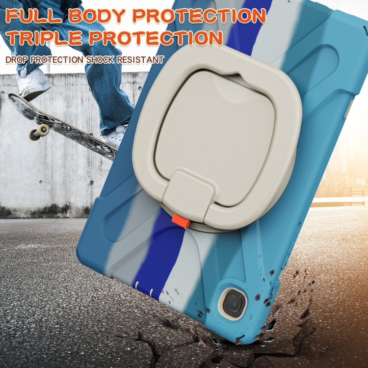 For Samsung Galaxy Tab S6 Lite P610 Silicone + PC Protective Case with Holder & Shoulder Strap