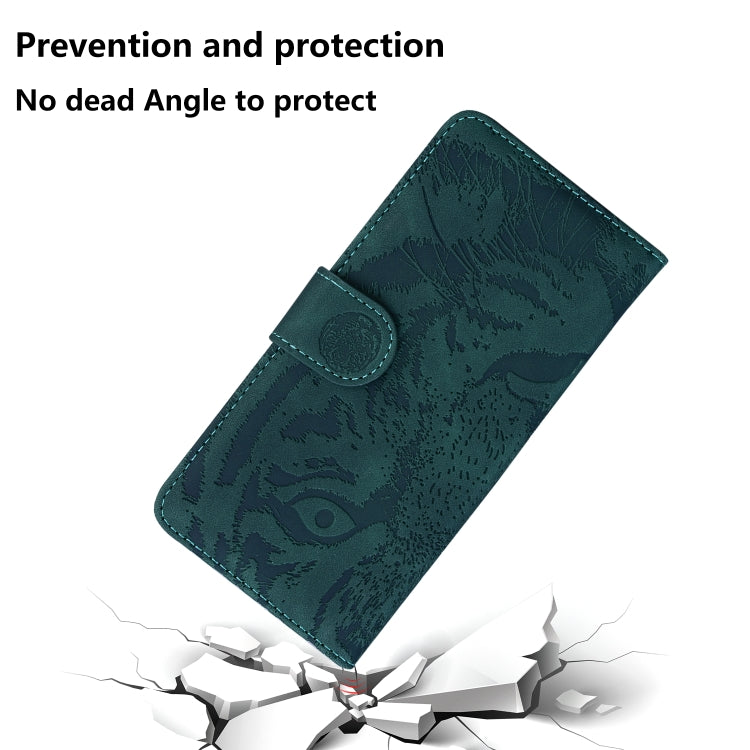 For OPPO A15 / A15S Tiger Embossing Pattern Horizontal Flip Leather Case with Holder & Card Slots & Wallet