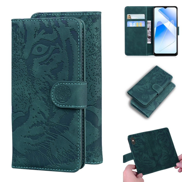 For OPPO Realme V11 5G Tiger Embossing Pattern Horizontal Flip Leather Case with Holder & Card Slots & Wallet