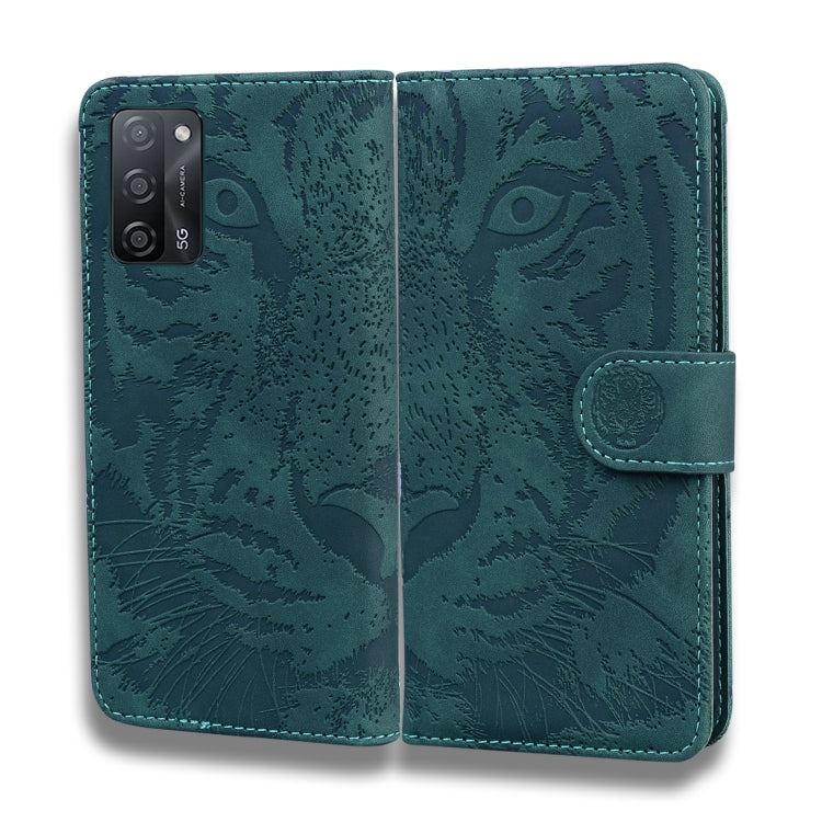 For OPPO Realme V11 5G Tiger Embossing Pattern Horizontal Flip Leather Case with Holder & Card Slots & Wallet