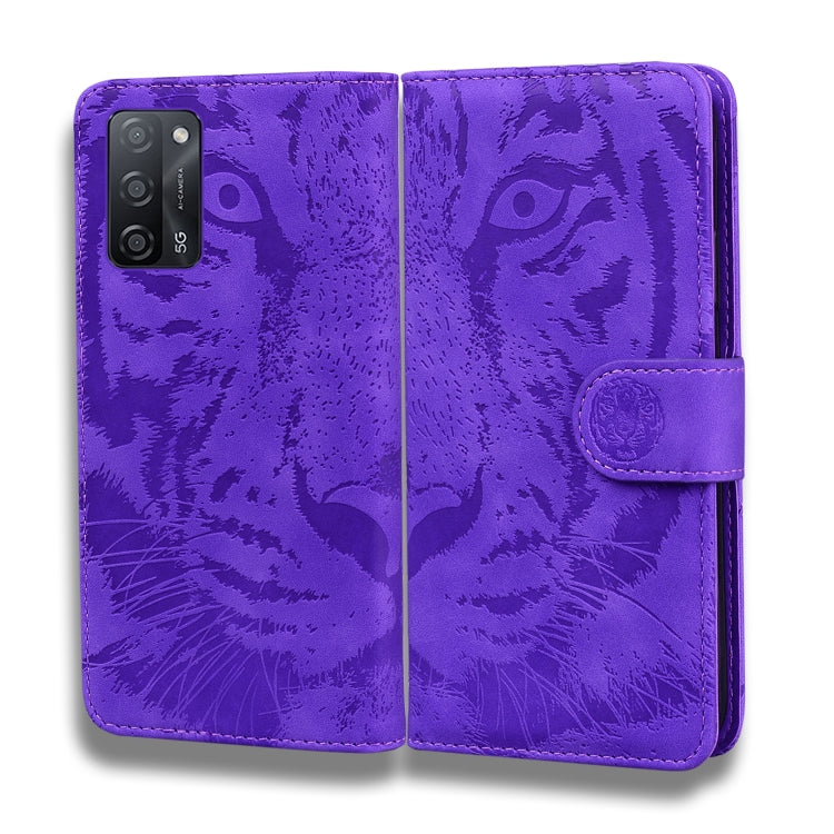 For OPPO Realme V11 5G Tiger Embossing Pattern Horizontal Flip Leather Case with Holder & Card Slots & Wallet