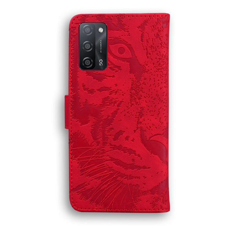 For OPPO Realme V11 5G Tiger Embossing Pattern Horizontal Flip Leather Case with Holder & Card Slots & Wallet