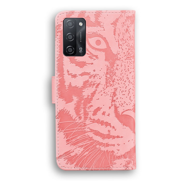 For OPPO Realme V11 5G Tiger Embossing Pattern Horizontal Flip Leather Case with Holder & Card Slots & Wallet