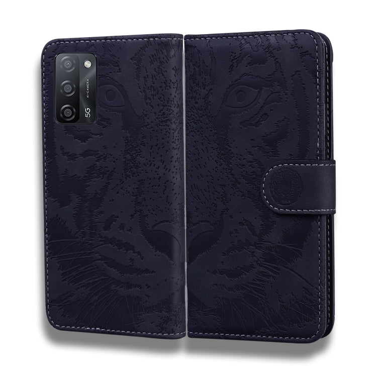 For OPPO Realme V11 5G Tiger Embossing Pattern Horizontal Flip Leather Case with Holder & Card Slots & Wallet