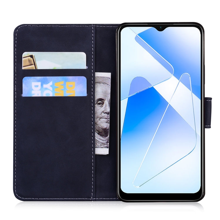 For OPPO Realme V11 5G Tiger Embossing Pattern Horizontal Flip Leather Case with Holder & Card Slots & Wallet