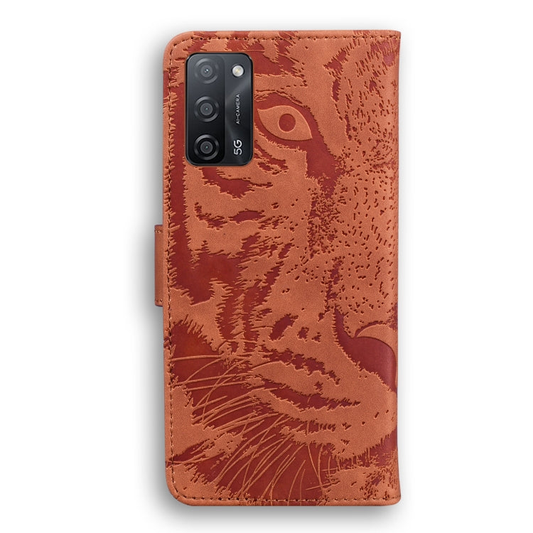 For OPPO Realme V11 5G Tiger Embossing Pattern Horizontal Flip Leather Case with Holder & Card Slots & Wallet