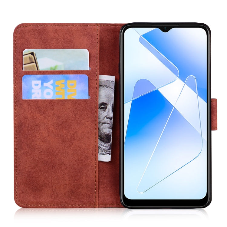 For OPPO Realme V11 5G Tiger Embossing Pattern Horizontal Flip Leather Case with Holder & Card Slots & Wallet