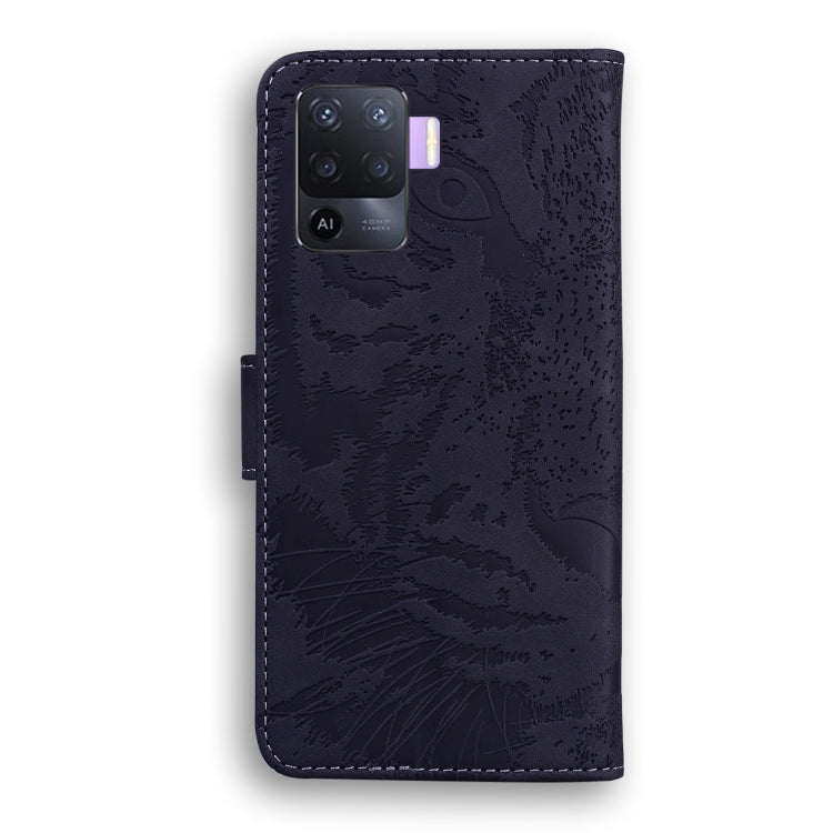 For OPPO A94 4G / F19 Pro Tiger Embossing Pattern Horizontal Flip Leather Case with Holder & Card Slots & Wallet