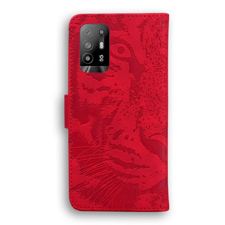 For OPPO A94 5G / F19 Pro Plus 5G Tiger Embossing Pattern Horizontal Flip Leather Case with Holder & Card Slots & Wallet