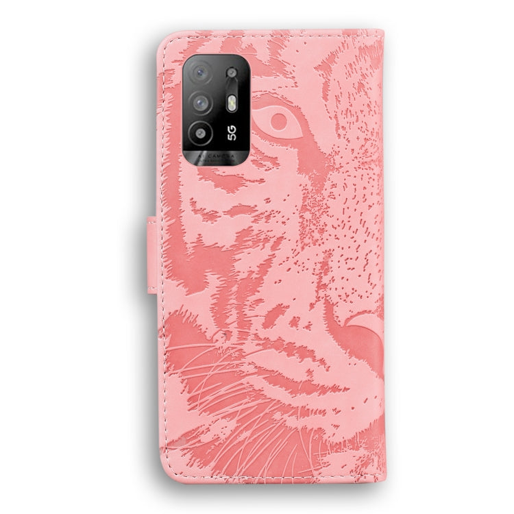 For OPPO A94 5G / F19 Pro Plus 5G Tiger Embossing Pattern Horizontal Flip Leather Case with Holder & Card Slots & Wallet