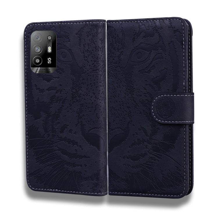 For OPPO A94 5G / F19 Pro Plus 5G Tiger Embossing Pattern Horizontal Flip Leather Case with Holder & Card Slots & Wallet