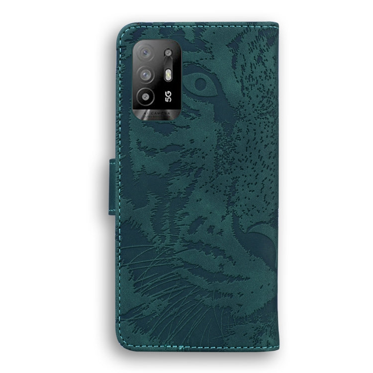 For OPPO Reno5 Z Tiger Embossing Pattern Horizontal Flip Leather Case with Holder & Card Slots & Wallet