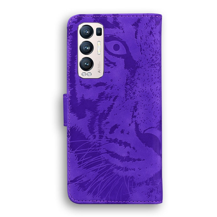 For OPPO Find X3 Neo / Reno5 Pro+ 5G Tiger Embossing Pattern Horizontal Flip Leather Case with Holder & Card Slots & Wallet