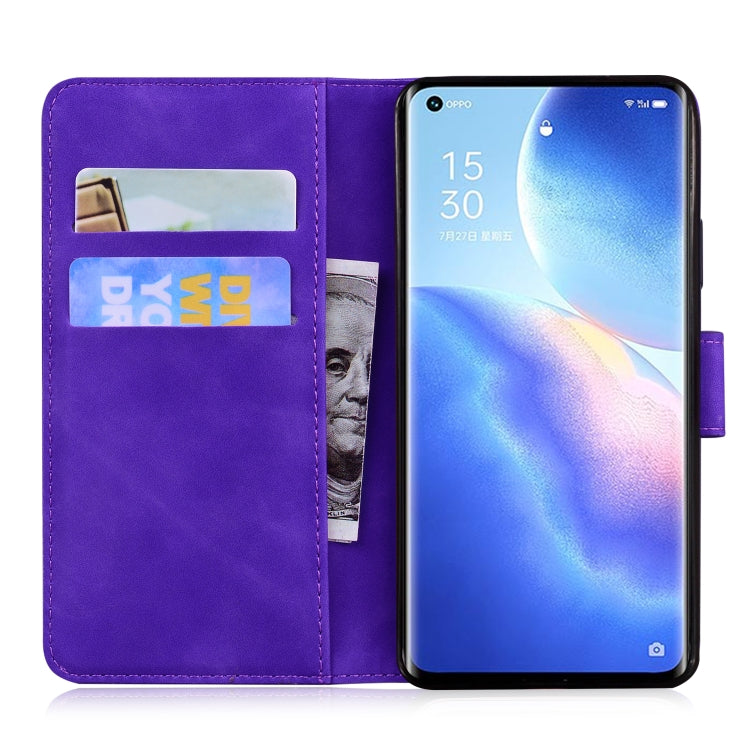 For OPPO Find X3 Neo / Reno5 Pro+ 5G Tiger Embossing Pattern Horizontal Flip Leather Case with Holder & Card Slots & Wallet