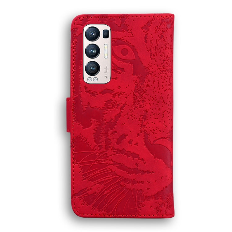 For OPPO Find X3 Neo / Reno5 Pro+ 5G Tiger Embossing Pattern Horizontal Flip Leather Case with Holder & Card Slots & Wallet