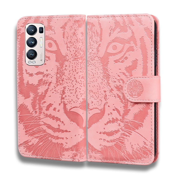 For OPPO Find X3 Neo / Reno5 Pro+ 5G Tiger Embossing Pattern Horizontal Flip Leather Case with Holder & Card Slots & Wallet