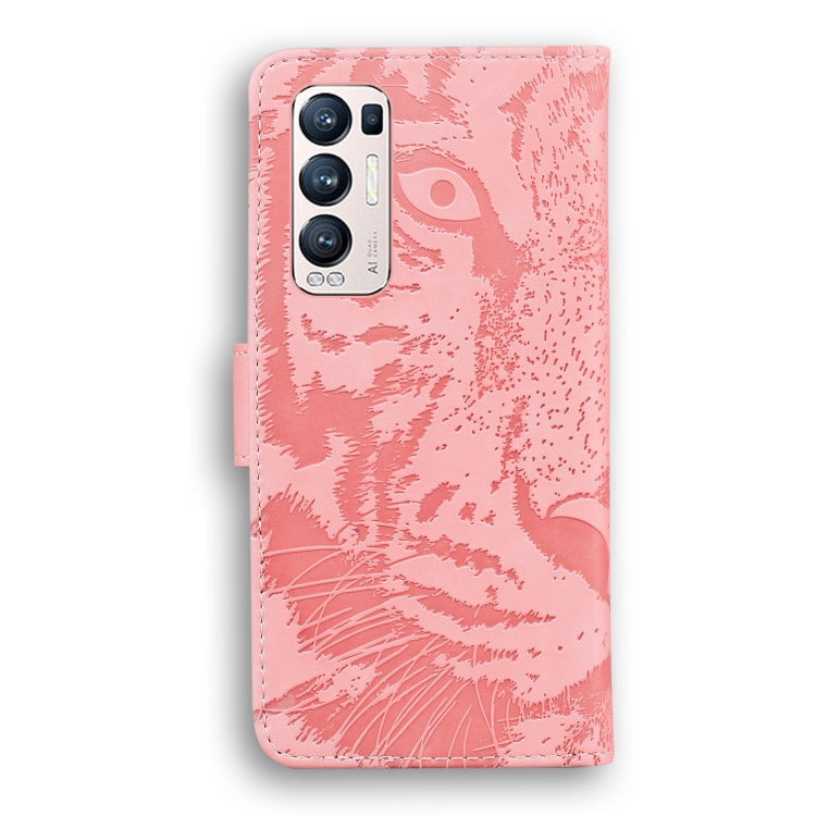 For OPPO Find X3 Neo / Reno5 Pro+ 5G Tiger Embossing Pattern Horizontal Flip Leather Case with Holder & Card Slots & Wallet